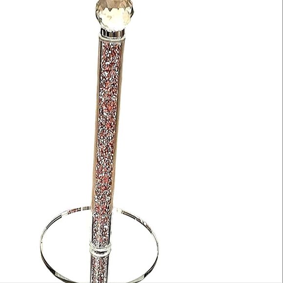 Unique Design Pink Crushed Diamond Paper Towel Holder - Picture 1 of 6